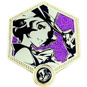 Persona 5 Royal Haru Okumura Noir Golden Enamel Pin Official Atlus Collectible
